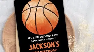 Basketball Birthday Invitations How to Edit on Zazzle 🎉 #zazzle #etsy   @YouTube @Etsy @zazzle