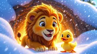 Kind Lion and Duck Winter Rescue | Kids Moral Story | Children Story