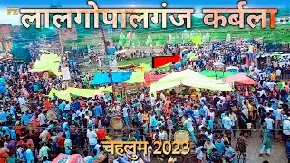 Lalgopalganj Karbala | Chehlum Juloos 2023 | लालगोपालगंज कर्बला | बहुत ही अच्छा व्यू 🙃 #allvideosfz