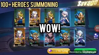 BIG 100+ HEROES SUMMONING (SAVAGE!) | Mobile Legends Adventure