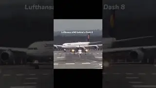 A340 behind Dash-8