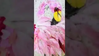 FLAMINGO Nature Art Created Using Flower Petals