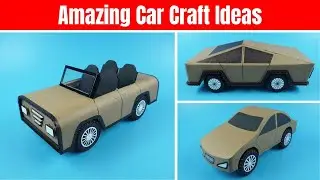 3 Amazing Cardboard Car | DIY Cardboard Car | Car Craft Idea