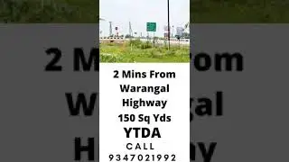 Open Plot for Sale @ Yadadri Temple, YTDA, 2 Mins to Hyderabad Warangal Highway 150 SqYds #shorts