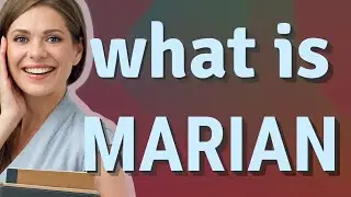 Marian | meaning of Marian