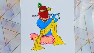 G. R. Art Painting is live!#Krishna drawing# beautiful drawing#easy drawing and painting#art