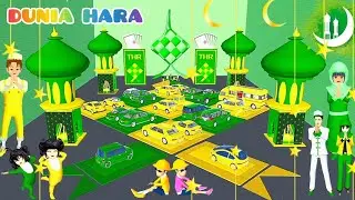Yuta Mio Cari Thr Lebaran Idul Fitri Kumpul Mobil Ketupat Raksasa Hijau Kuning 🟢🟡 | Sakura School