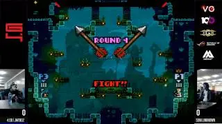 Genesis 4 - 4:00 | jmtb02 (Blue) Vs. Sova Unknown (White) Losers Side - Towerfall