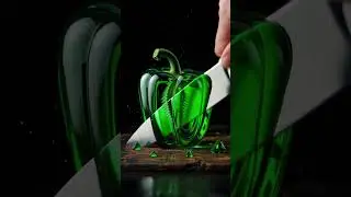 🌿 Green Bell Pepper Cutting ASMR | Super Satisfying Crunchy Sound 🫑✨ #asmr #asmrtriggers #satisfying