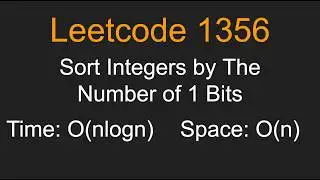 Sort Integers by The Number of 1 Bits - Leetcode 1356 - Python