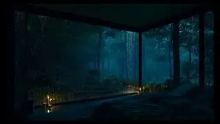 Falling Asleep to Rain in a Silent Forest Cabin 🌧️ Peaceful Night Ambience