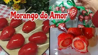 Com a calda mais fácil do mundo de apenas 1 ingrediente fiz esses lindos morangos 🍓 do amor ❤️