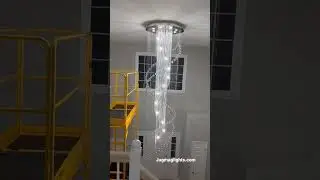 Crystal Chandelier | Jhumar for stairs | Modern chandeliers | long chandelier lights for Home decor