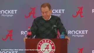 Nick Saban | Good Mental Intensity, Energy, & Focus