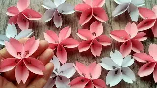 Как сделать Оригами Цветок Вишни из бумаги