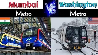 MUMBAI METRO Vs WASHINGTON DC METRO Comparison in 2024 || Metro Comparison