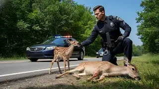 Baby Deer Cries for Help After Mother Is Hit by a Car &ndash; Emotional Forest Rescue