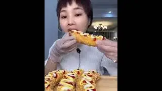 Eat a super hot dog tray yummy #asmr #food #shortvideo #challenge #short