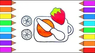 Baby toy  kitchen chopping board and Fruits Coloring Book and drawing for Kids