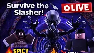 Roblox LIVE 🔴 Survive the Slasher! (Scary & Fun!)