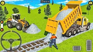 Train Track Builder Simulator - City Construction JCB 3D - Android Gameplay