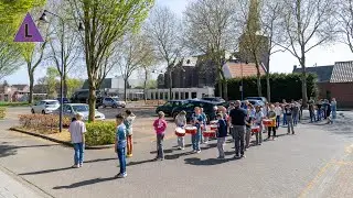 Basisschool de Zjwiek uit Roggel oefent voor het kinjer-OLS in Heythuysen