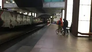 The Intercity TRAXX arrives at Antwerp-Central Station