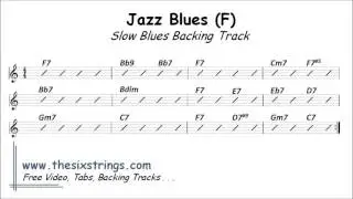 Jazz Blues Backing Track - 26 Slow Blues (F)