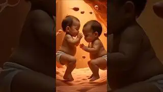 Twin Babies Dancing & Playing | Baby 3D Animation #twinbabies #pregnancy #unbornbaby #newborn#shorts