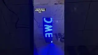 2 foot blue color led scrolling digital sign board for shop and advertising events. mobile operated