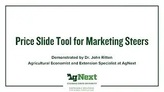 AgNext Price Slide Tool for Marketing Steers