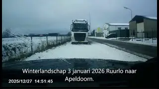 Winterlandschap 3 januari 2026 Ruurlo Vree Car Trading naar Apeldoorn ©Henny Wissink