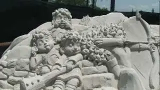 Disney Pixar BRAVE Sand Sculpture & Playground EPCOT, Highland Games Tournament - Merida, Triplets