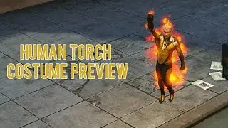 Human Torch Costume Preview - Marvel Heroes Omega (PC)