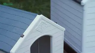 Large Blue Plastic Dog House Outdoor Indoor