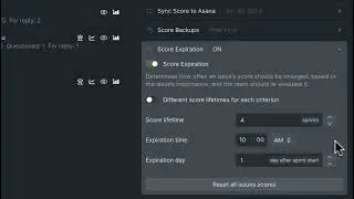 Reset scores