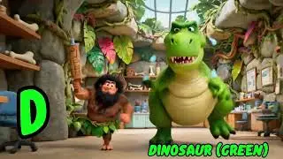 ABC Prehistoric Colorful Animal Song | Sick Animals & Caveman Doctor | ABCs & Colors Song for Kids