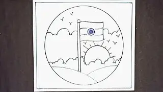 Independence day drawing | Republic day scenery drawing | Independence day drawing 2021