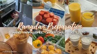 Ramadan Pre Preparation 2025 | Restocking Groceries | Making Harira, Ghee, Ginger-Garlic Paste etc.