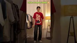 1st year College student vs Final year student #fashion