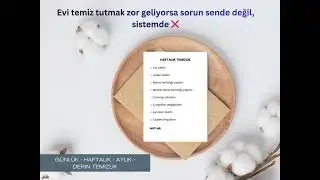 Daily Weekly Home Cleaning Checklist Printable / G&uuml;nl&uuml;k Haftalık Ev Temizlik Kontrol Listesi