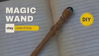 ✨ DIY Wand Hair Stick | Easy Polymer Clay Craft Tutorial 🔮