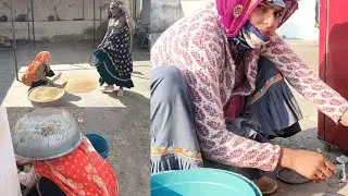 पत्नी ने बनाया बरसात से बचने का देसी जुगाड़#dailyvlog #villagelife @hukammeena2377 