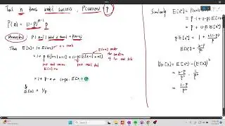 Geometry distribution -- P(x), E(x),Var(x)