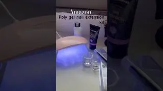 Poly gel nail kit from amazon💅 #amazonfinds #nailart #polygel #polygelnailkit #nailextension #nails