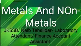 Metals is obtained from Ores.L-6 Jkssb/ NT/ Laboratory Attendant / FAA ✍️ Subscribe to my Channel 💯