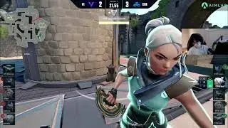 SEN Tenz reacts to V1 vs C9B - VCT NA Last Chance Qualifier - (MAP 1, BREEZE) - VALORANT
