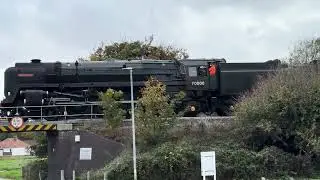 70000 Britannia passing over Curtis Lane, Sheringham