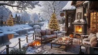 Smooth Jazz Cafe ❄ Cozy Winter Coffee Shop Ambience for Relaxing Productivity