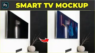2-Minutes Photoshop - Make a Smart TV Mockup | Photoshop Tutorial